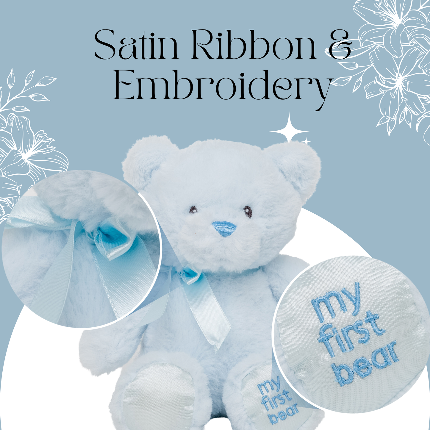 My First Bear 10" Soft Plush Teddy for Newborns & Toddlers by Fine Toyz & More