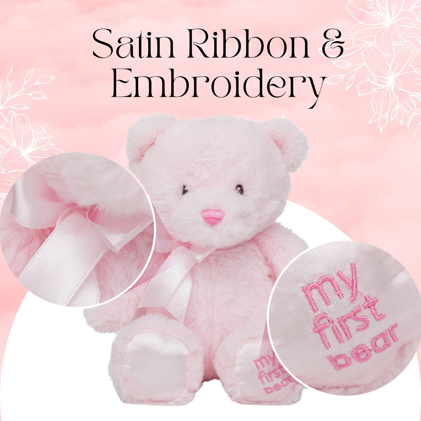 My First Bear 10" Soft Plush Teddy for Newborns & Toddlers by Fine Toyz & More