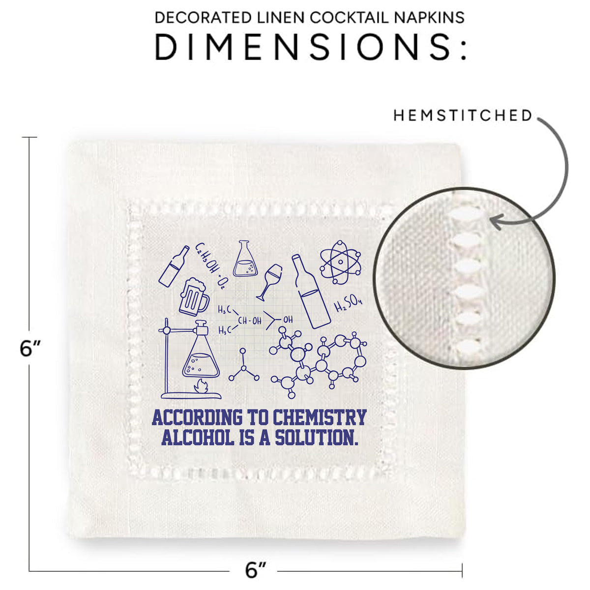 According to Chemistry Hemstitch Napkins