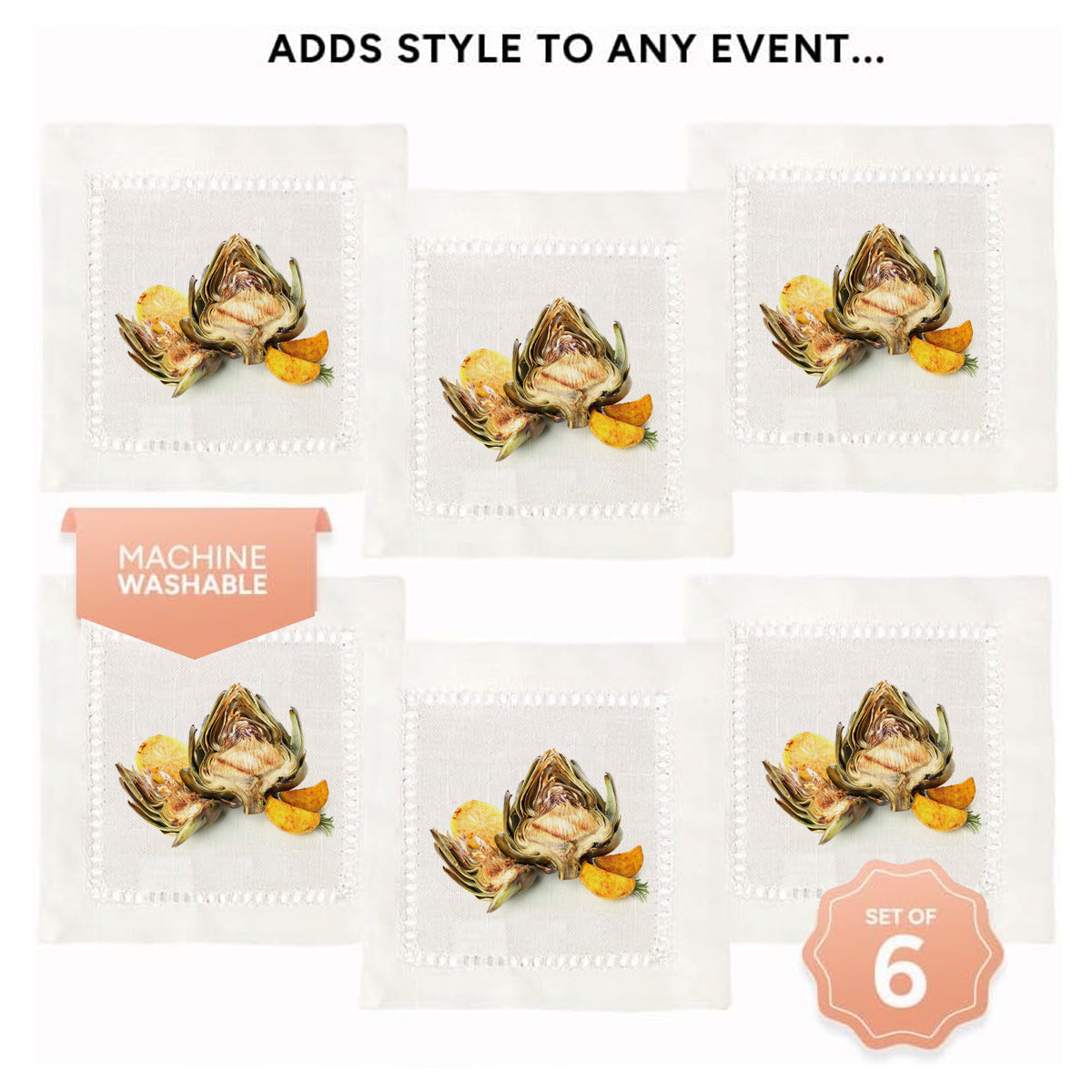Artichoke Hemstitch Napkins