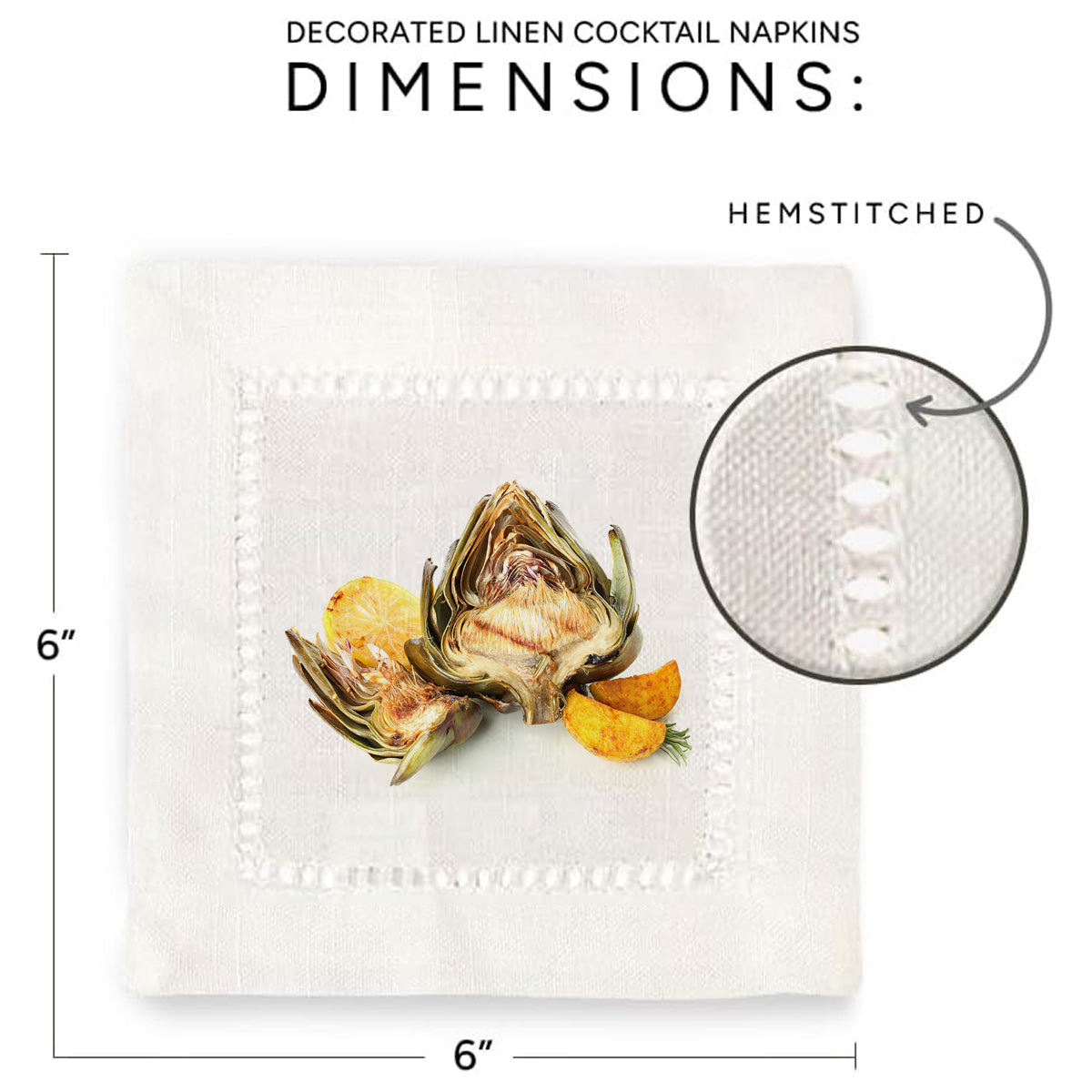 Artichoke Hemstitch Napkins