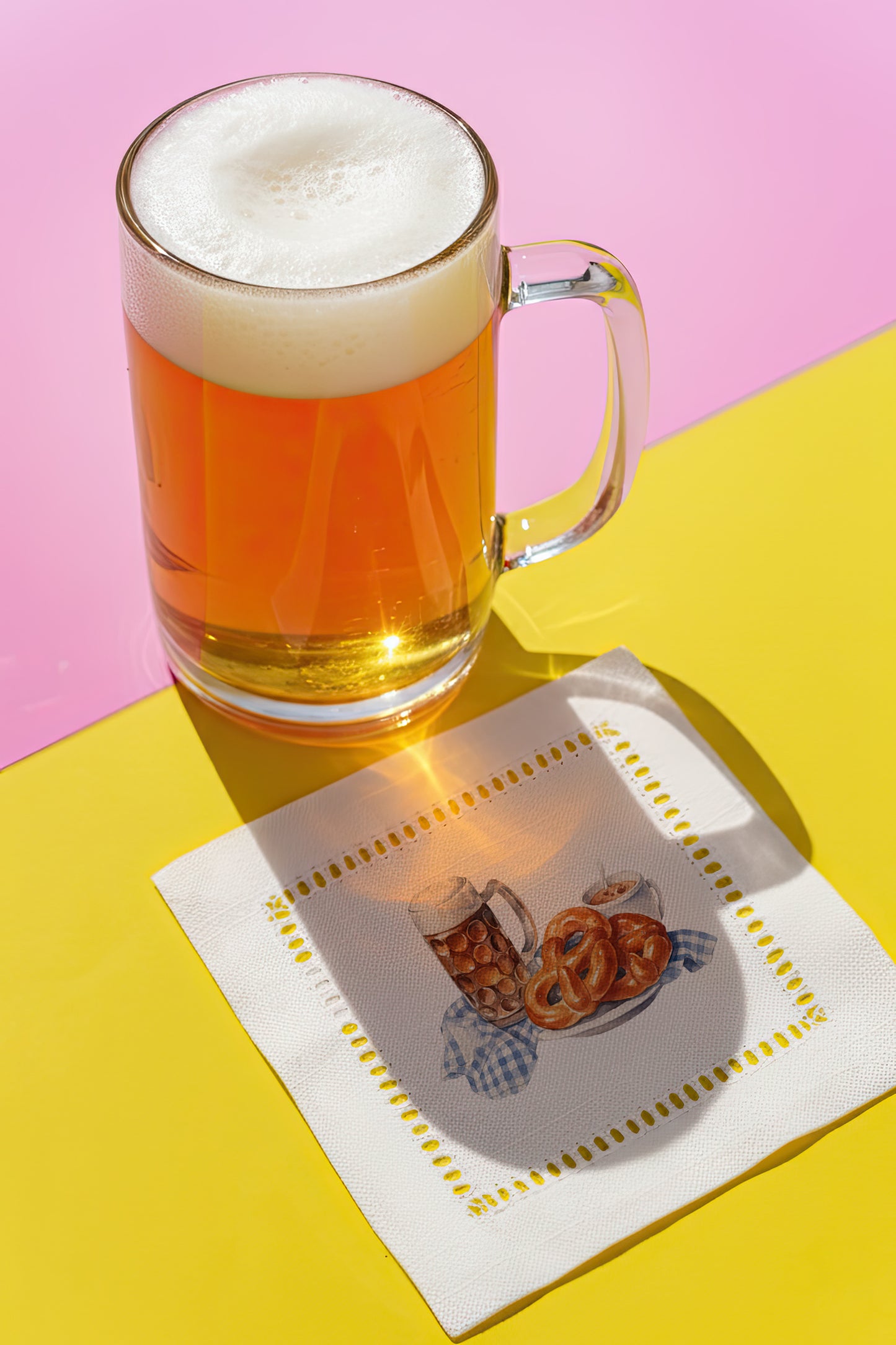 Beer & Pretzel Hemstitch Napkins