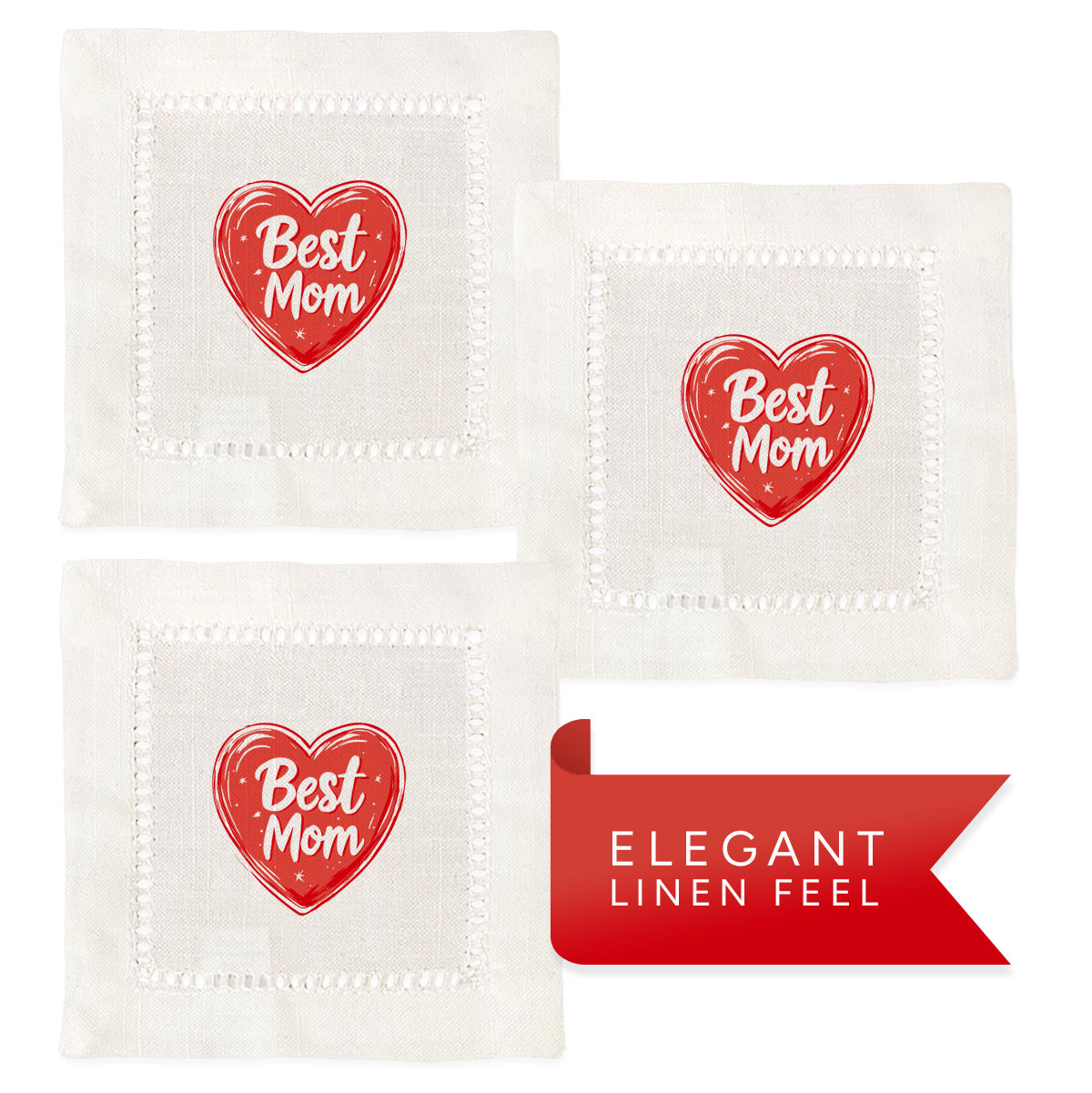 Best Mom Hemstitch Napkins