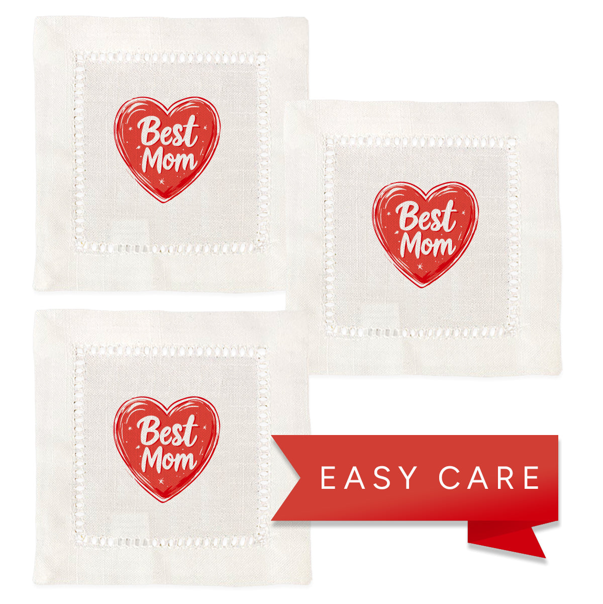 Best Mom Hemstitch Napkins