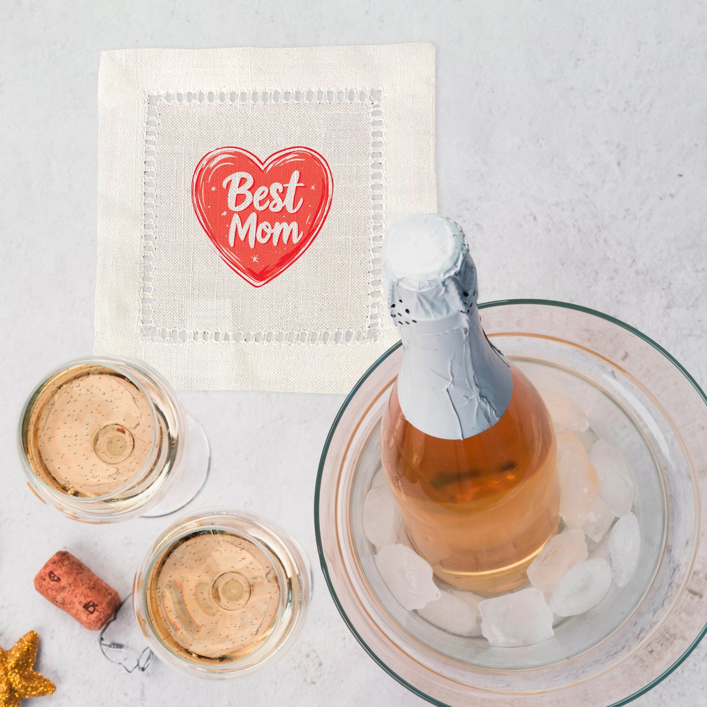 Best Mom Hemstitch Napkins