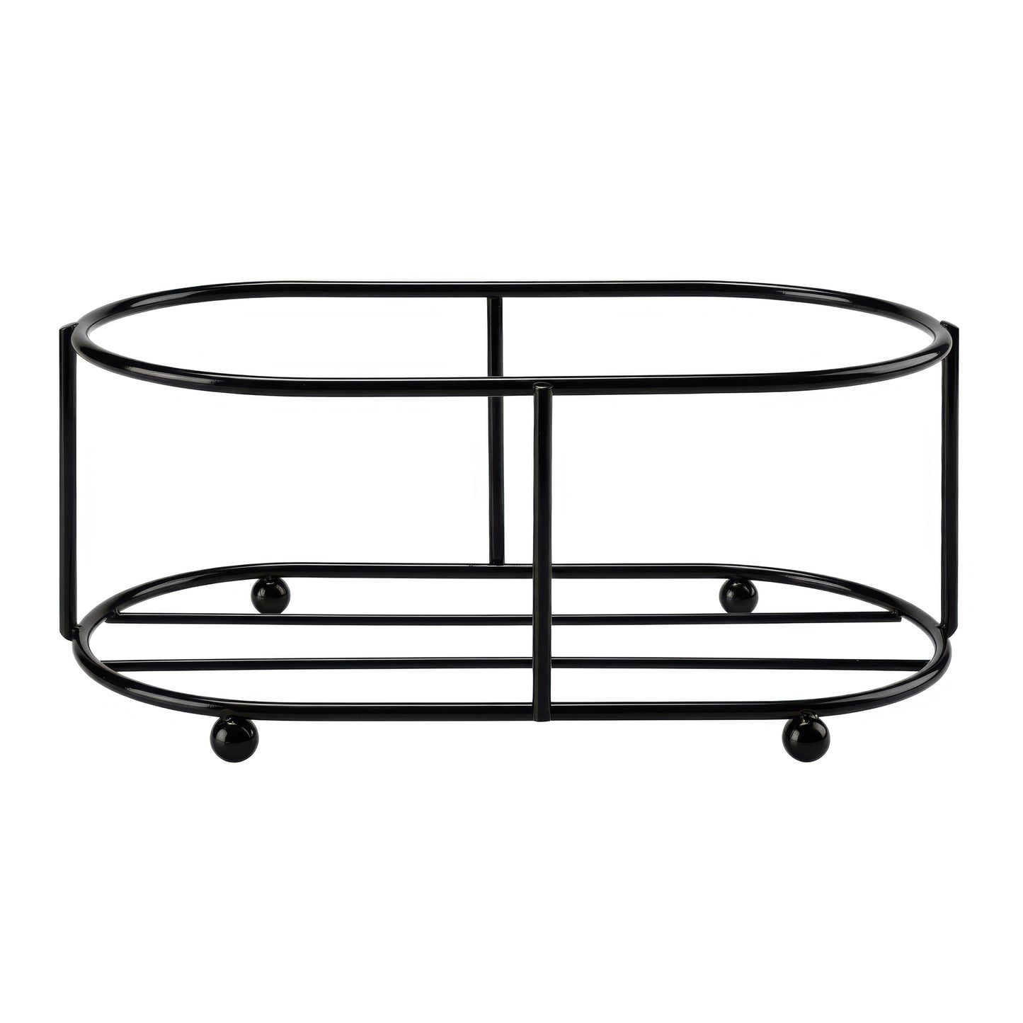 Jolitee Stainless Steel Caddy Compatible with 16 Ounce Soap and Lotion Bottles Collection Black