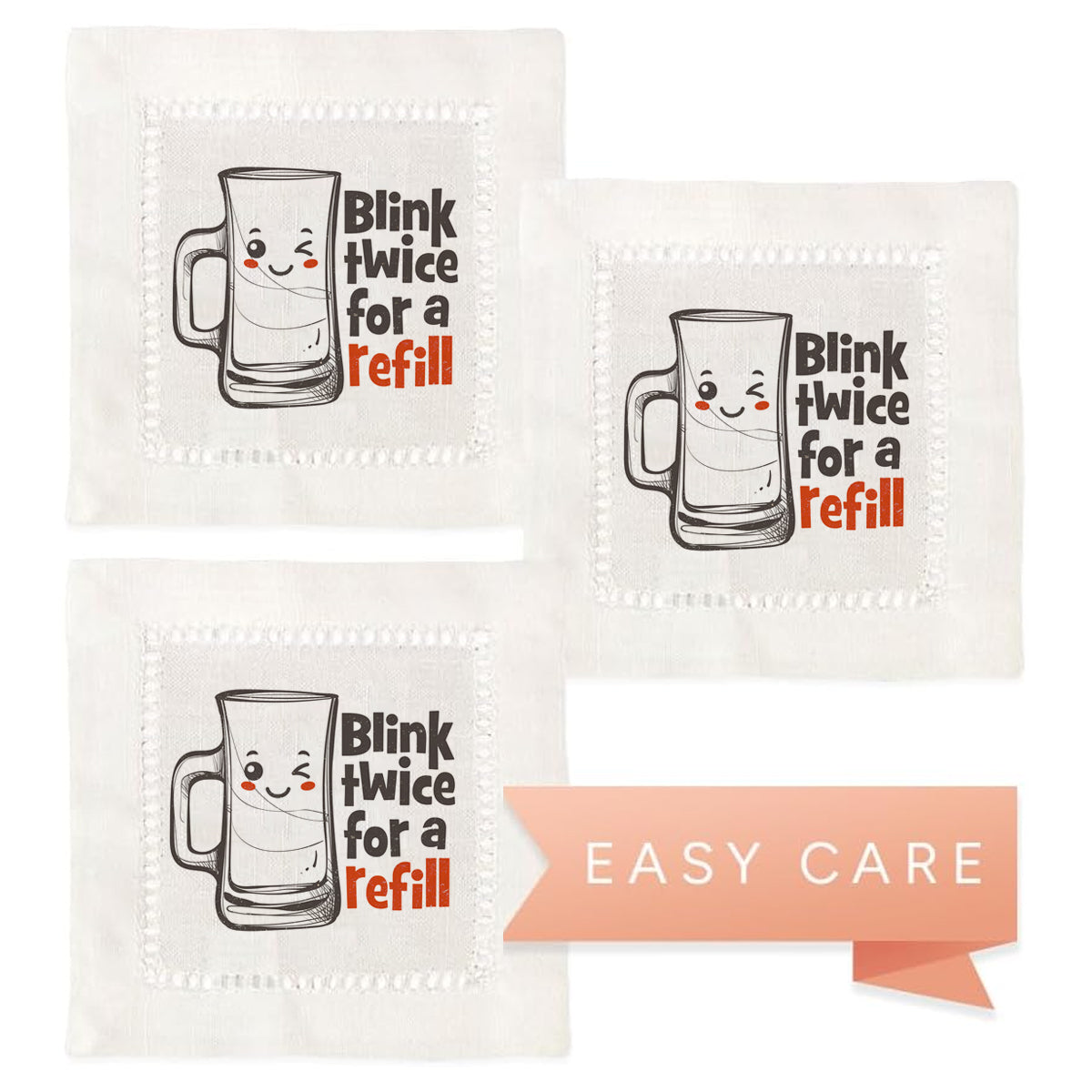 Blink Twice Hemstitch Napkins