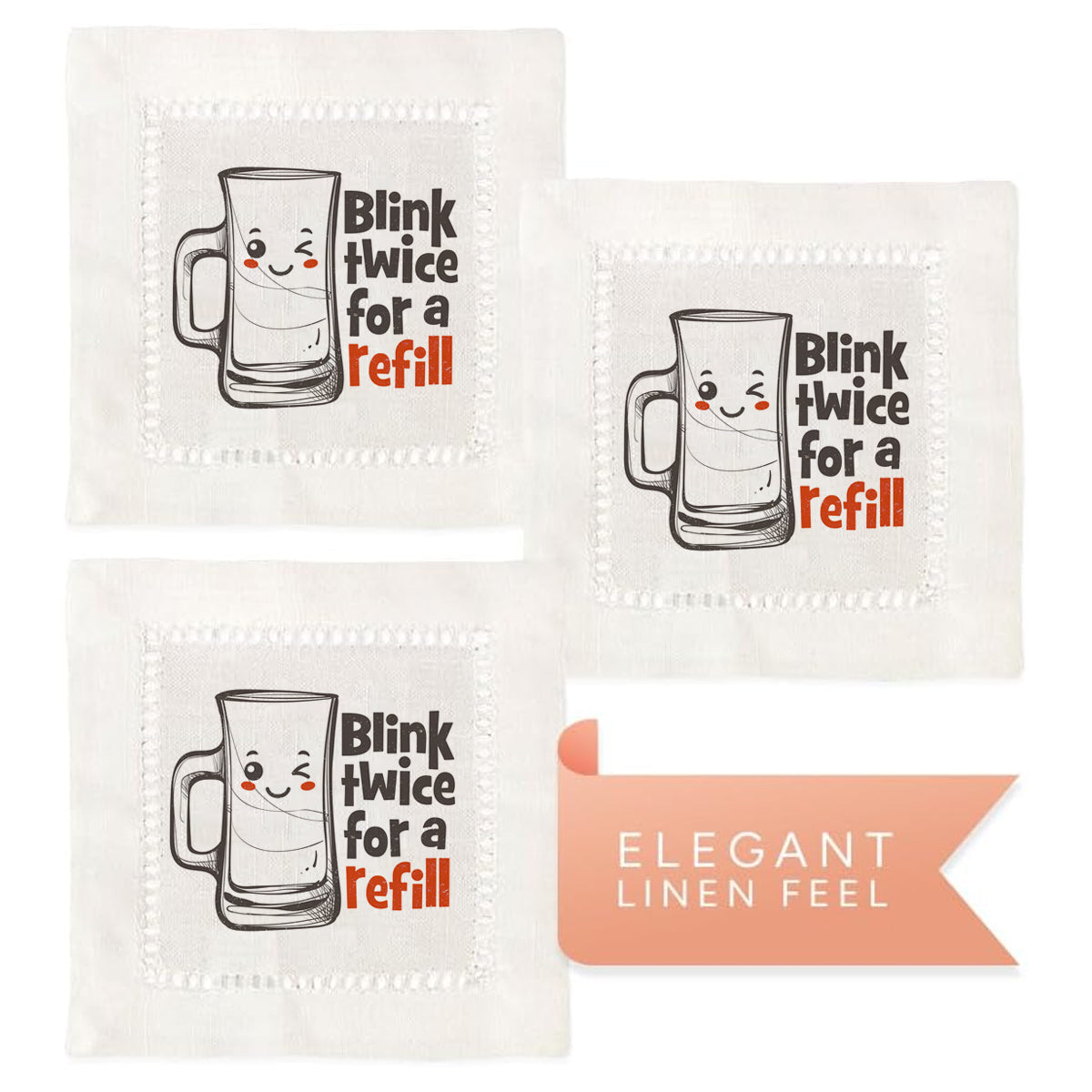 Blink Twice Hemstitch Napkins