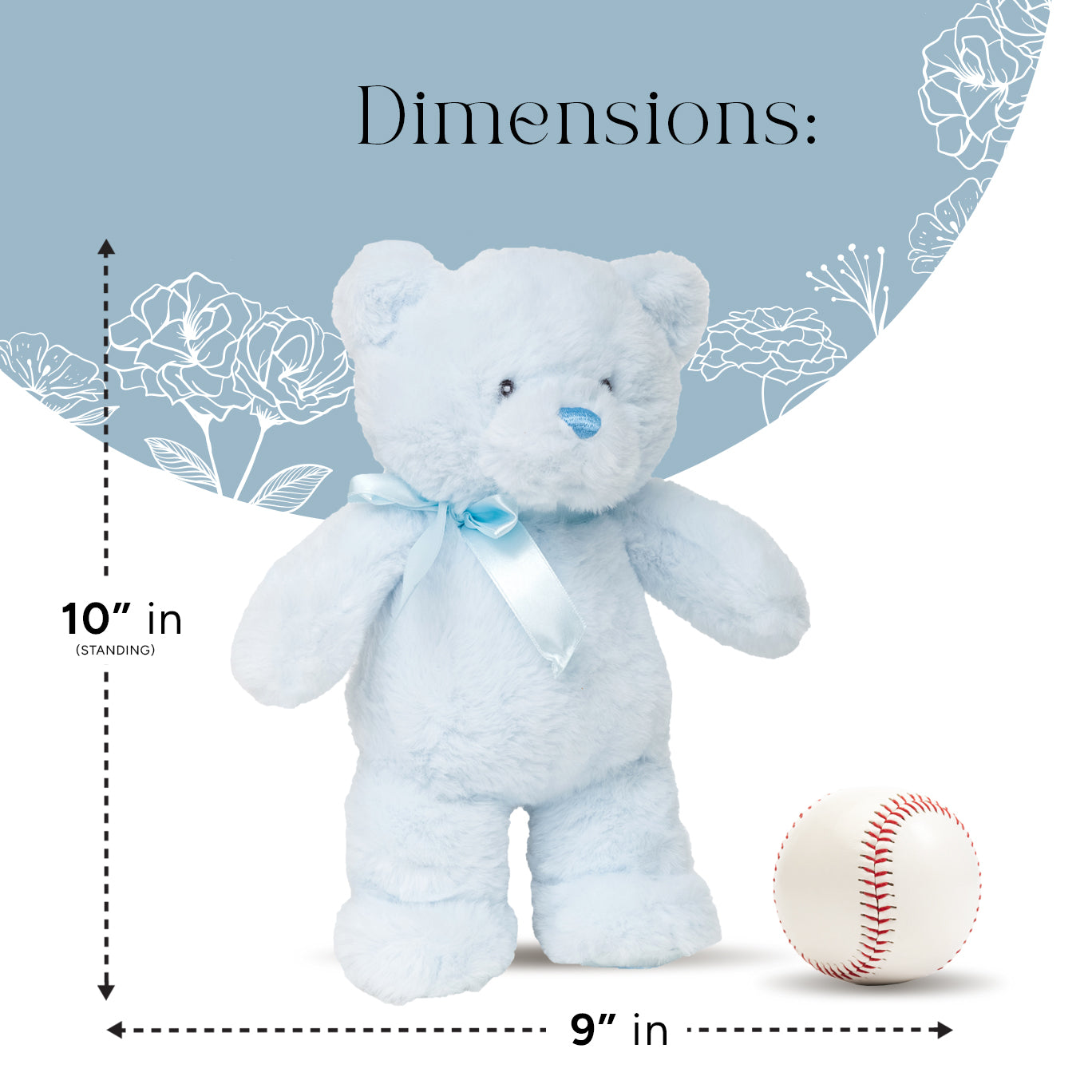 My First Bear 10" Soft Plush Teddy for Newborns & Toddlers by Fine Toyz & More