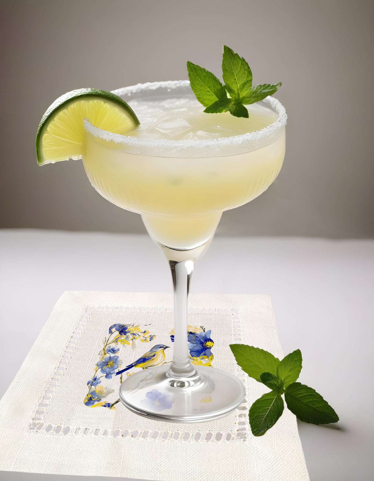 Blue Bird Hemstitch Napkins