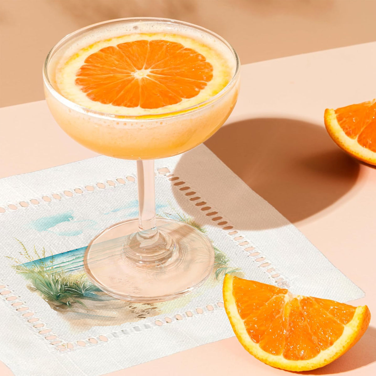 Boardwalk Beach Hemstitch Napkins