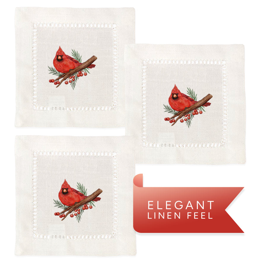 Cardinals Hemstitch Napkins