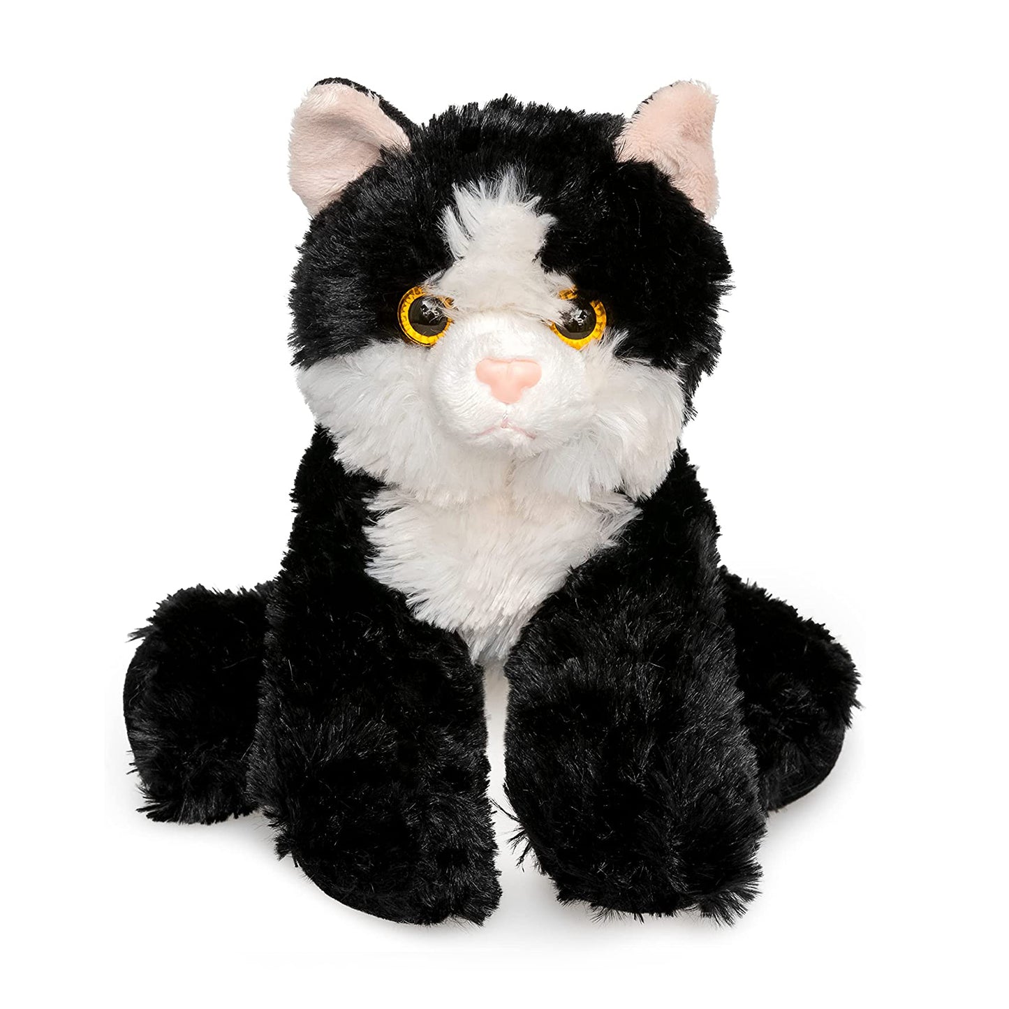 Jolitee Small Plush Black and White Cat Stuffed Animal Cat Tuxedo Cat Stuffed Animal Kitten 8 inch