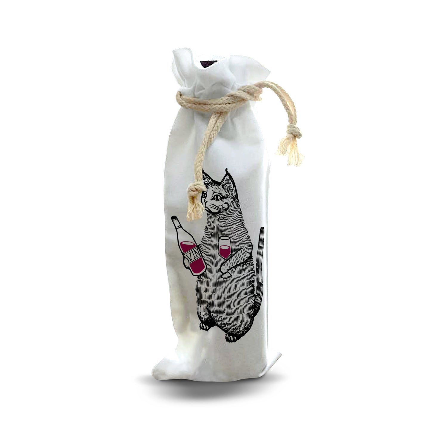 Bottle Bags - Cat Wine