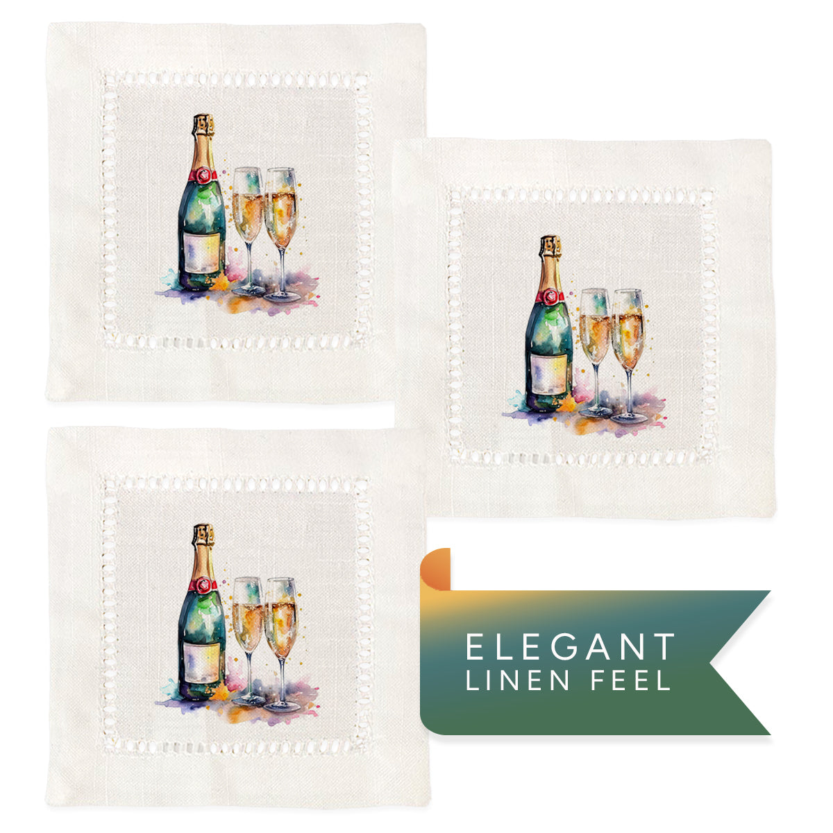 Champagne Hemstitch Napkins