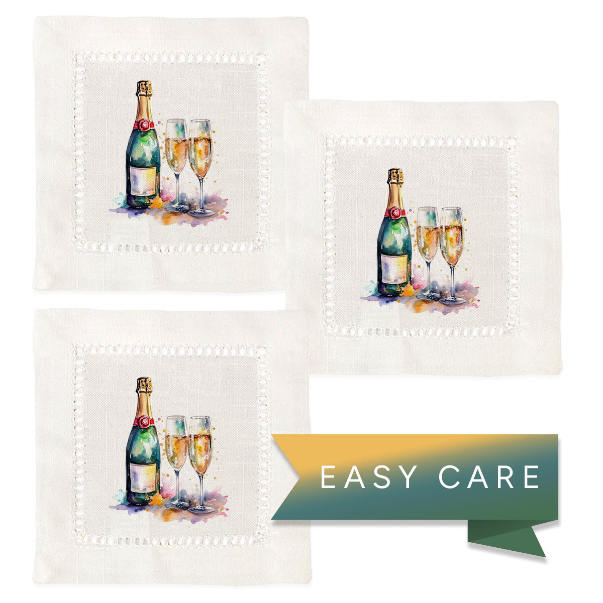 Champagne Hemstitch Napkins