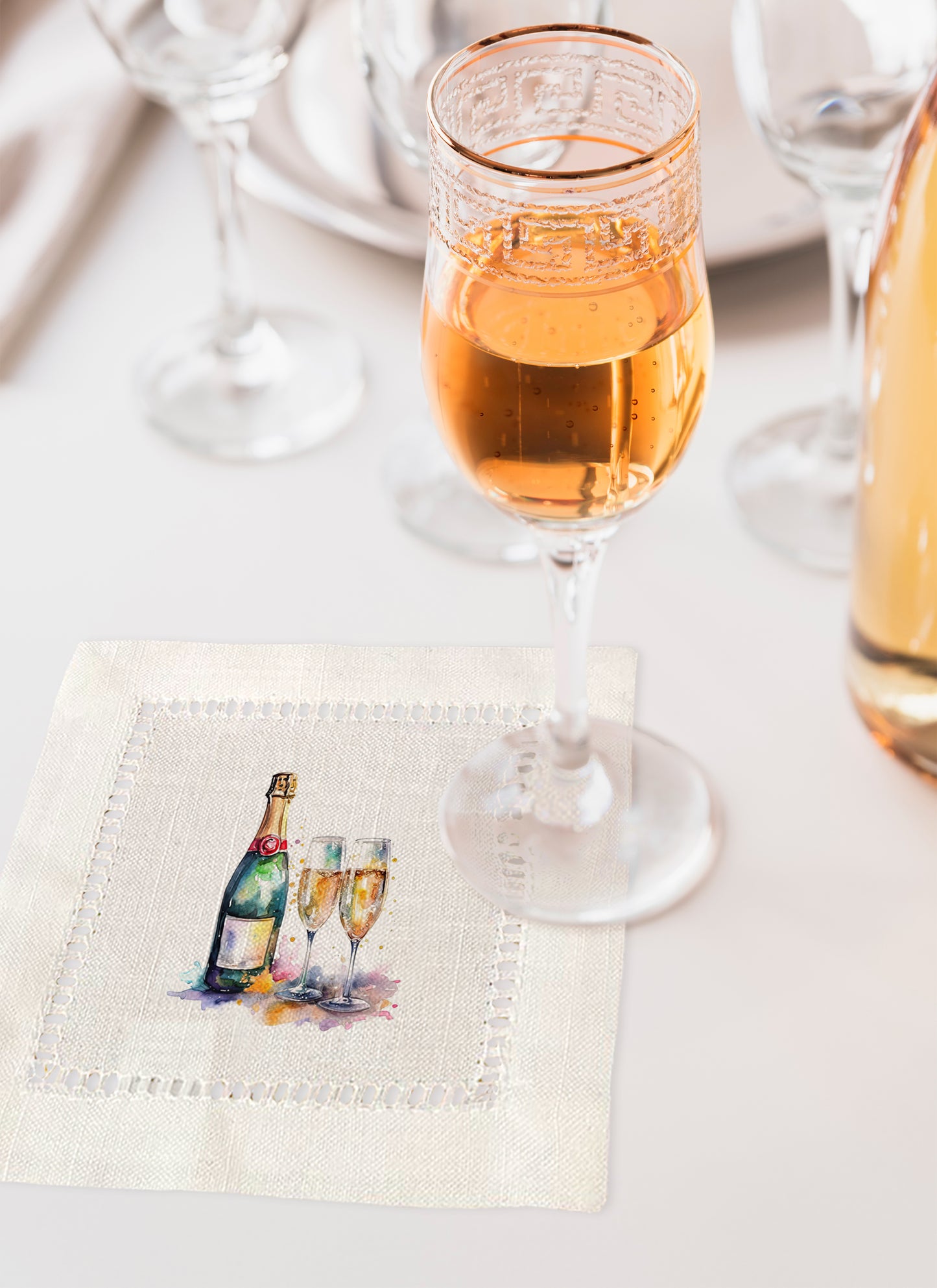 Champagne Hemstitch Napkins
