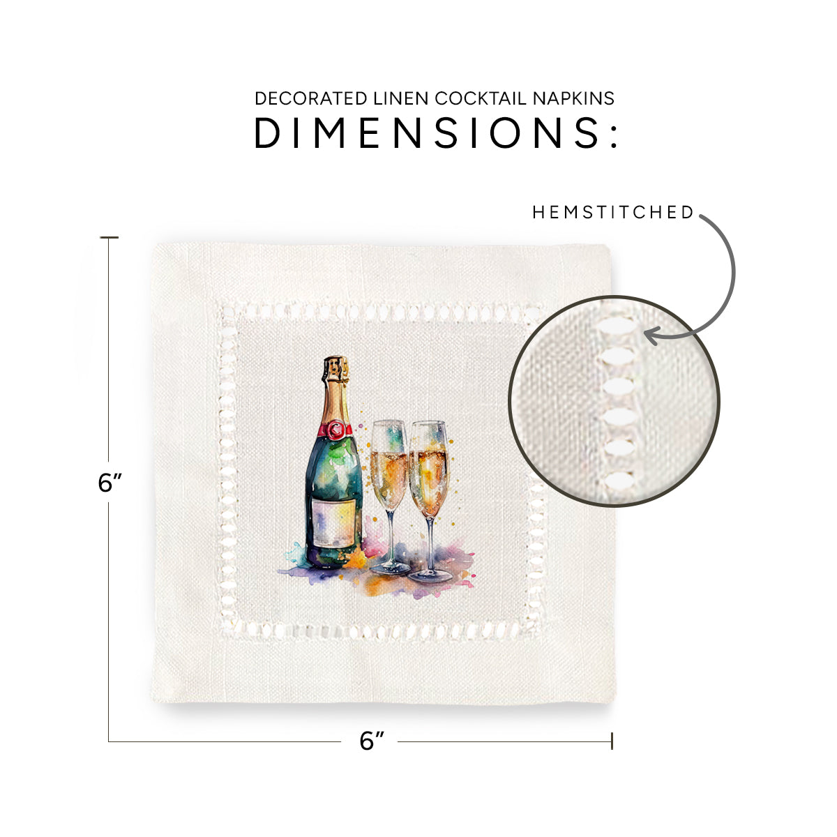 Champagne Hemstitch Napkins