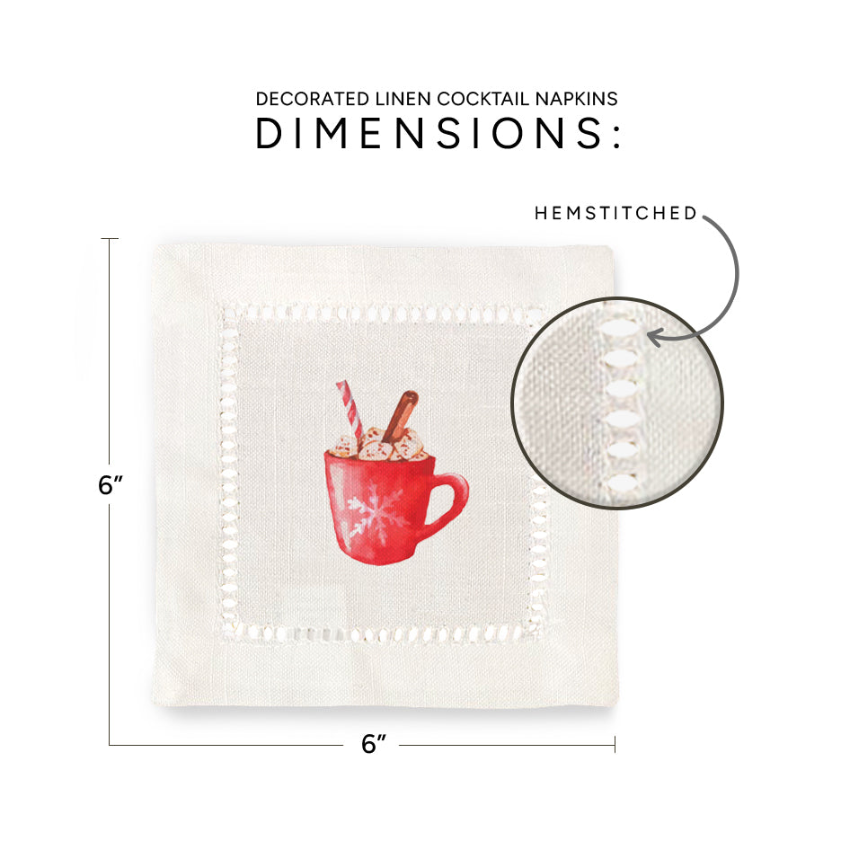 Christmas Hemstitch Napkins