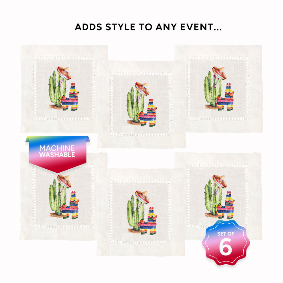 Cinco De Mayo Hemstitch Napkins