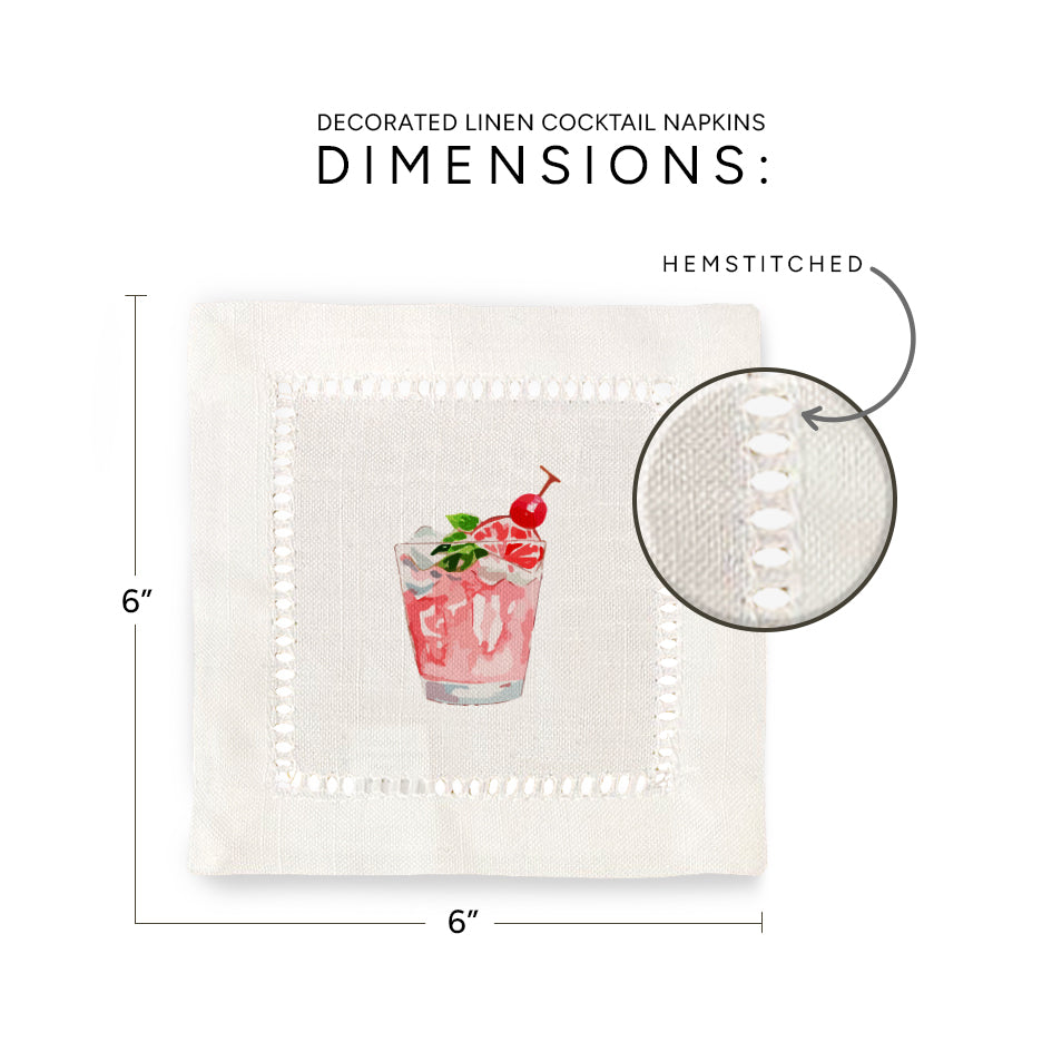 Cocktail Hemstitch Napkins