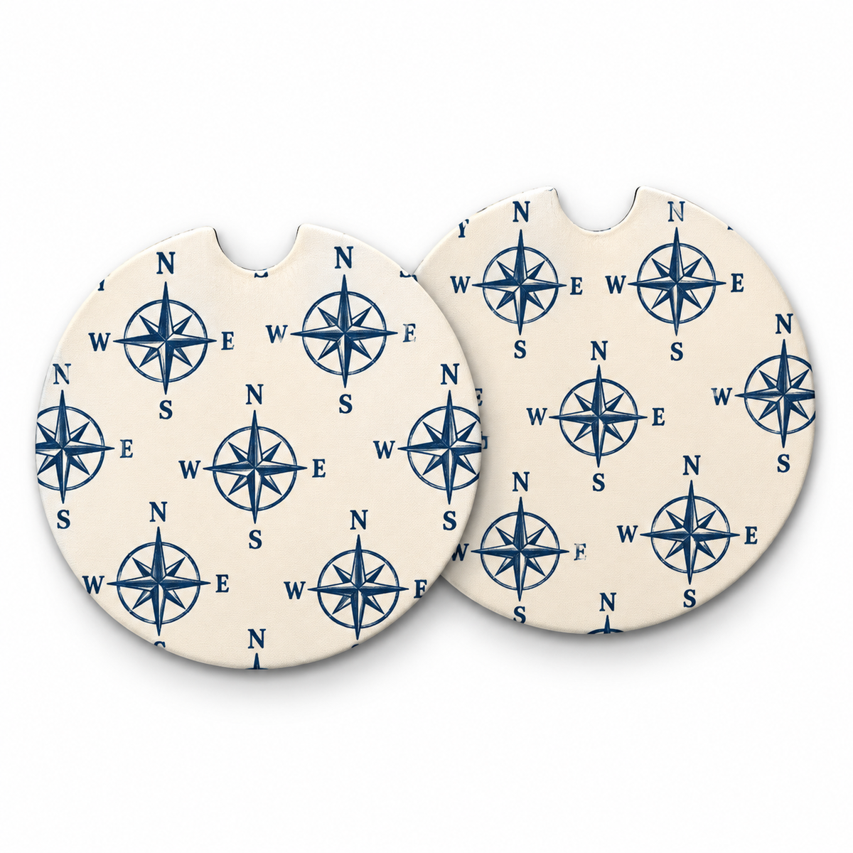 Jolitee Lakehouse Car Coasters, Absorbent Neoprene Cup Holder