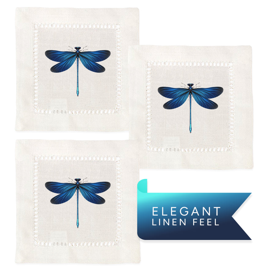 Dragonfly Hemstitch Napkins