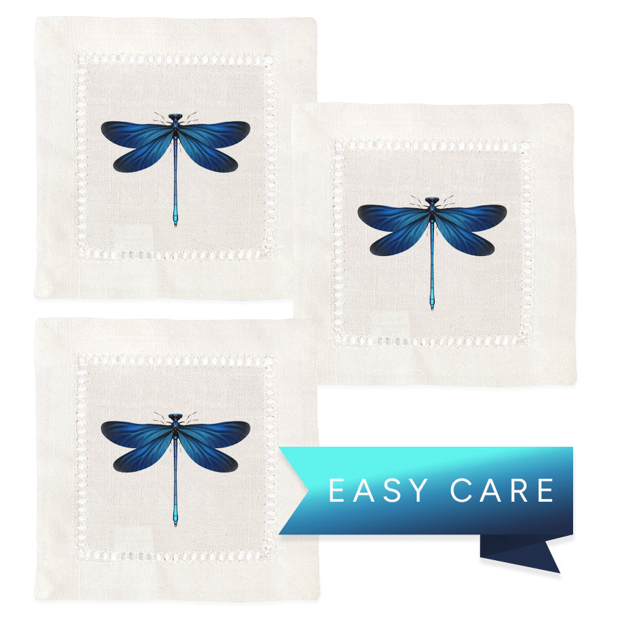 Dragonfly Hemstitch Napkins
