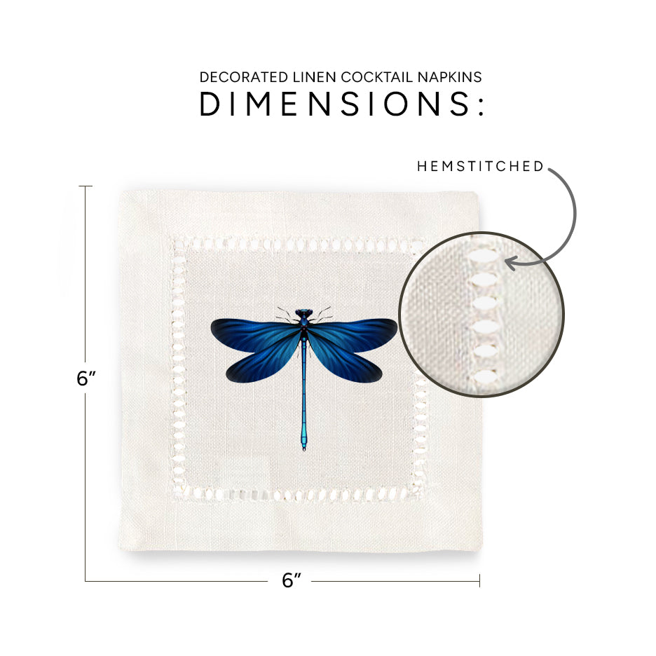 Dragonfly Hemstitch Napkins