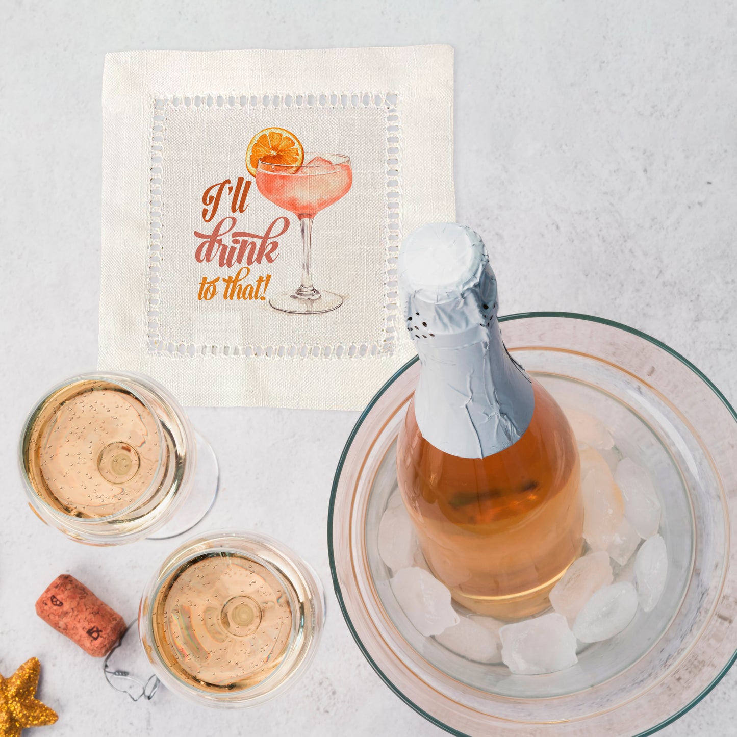 Drink to That Hemstitch Napkins
