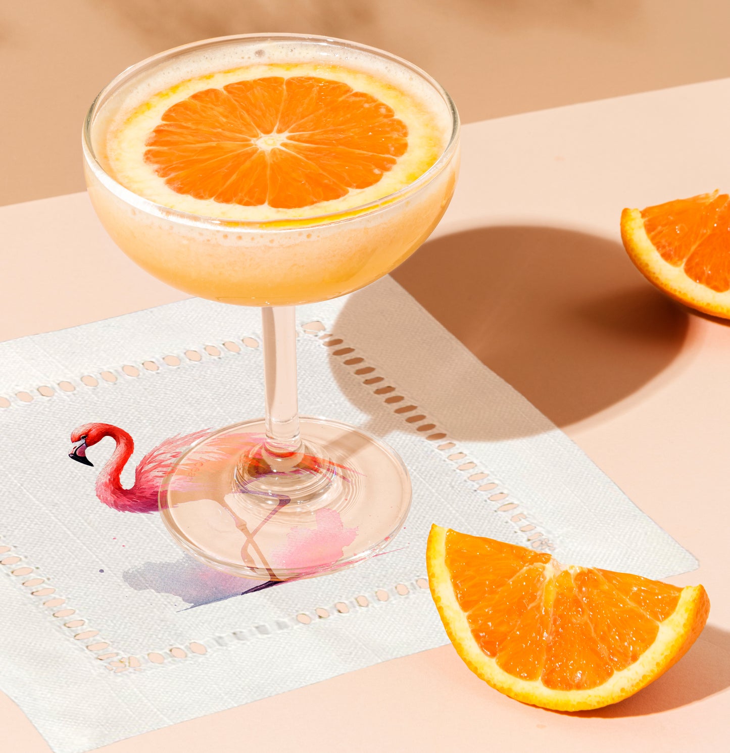 Flamingo Hemstitch Napkins