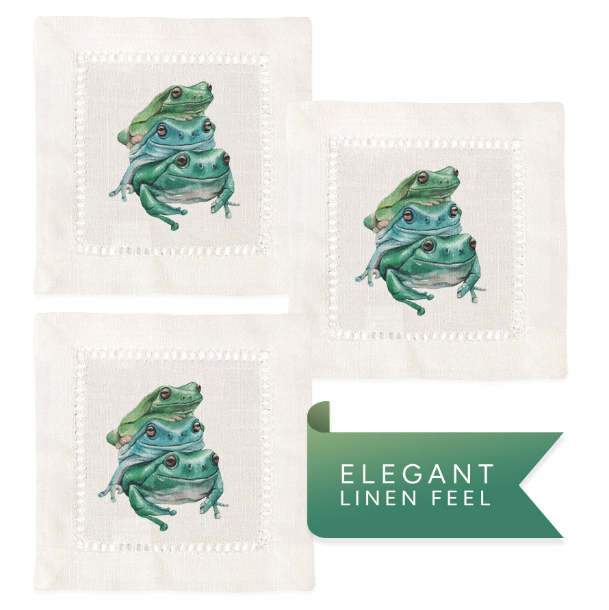 Three Frogs Hemstitch Napkins