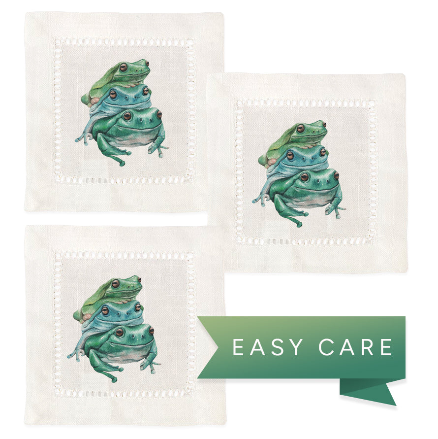 Three Frogs Hemstitch Napkins
