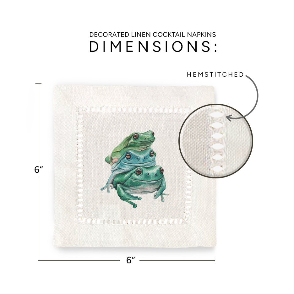 Three Frogs Hemstitch Napkins