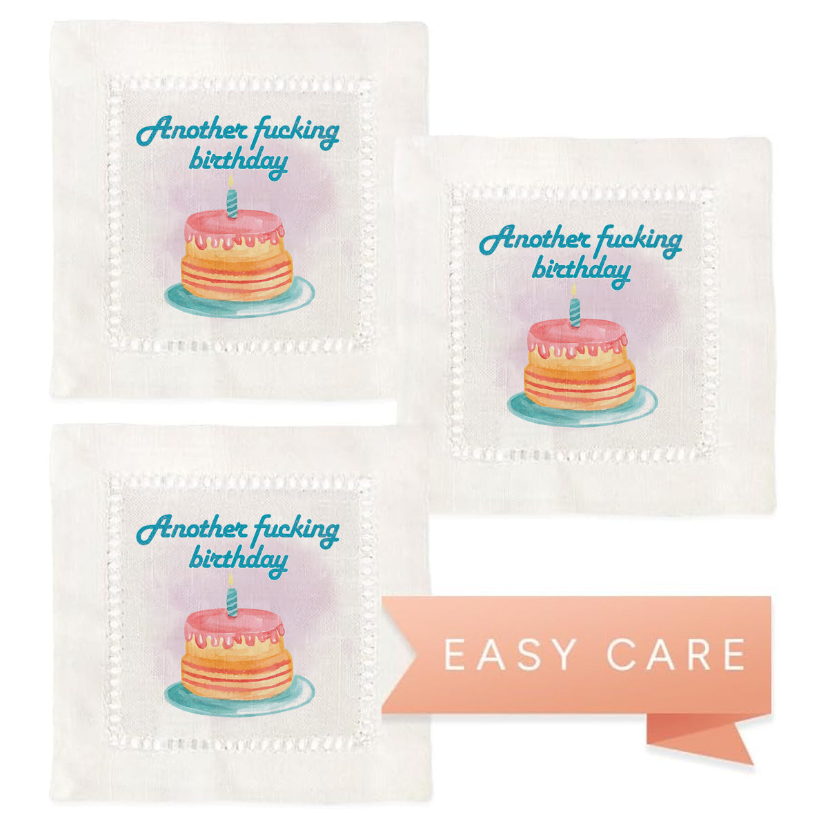 Fucking Birthday Hemstitch Napkins