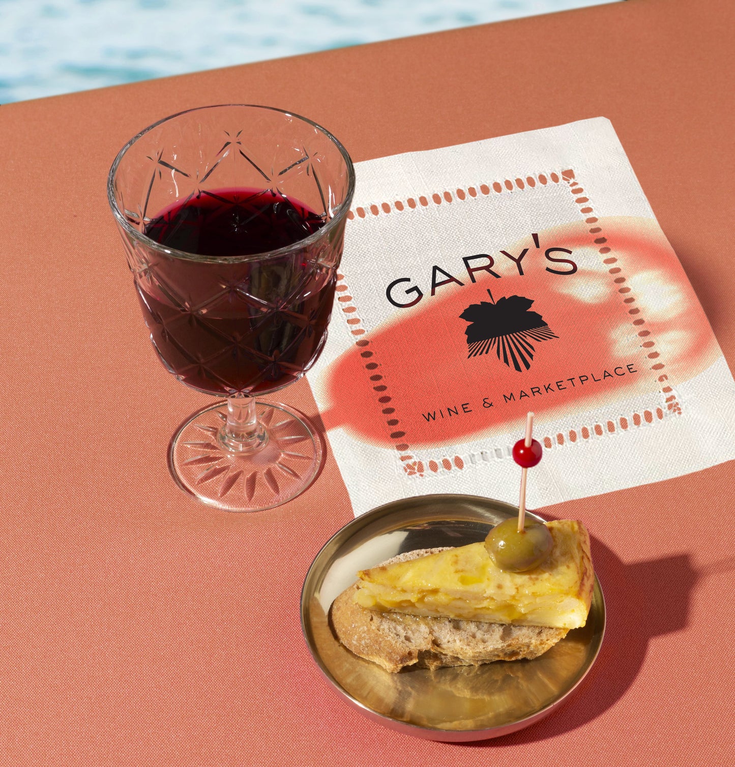 Gary's Wine Hemstitch Napkins