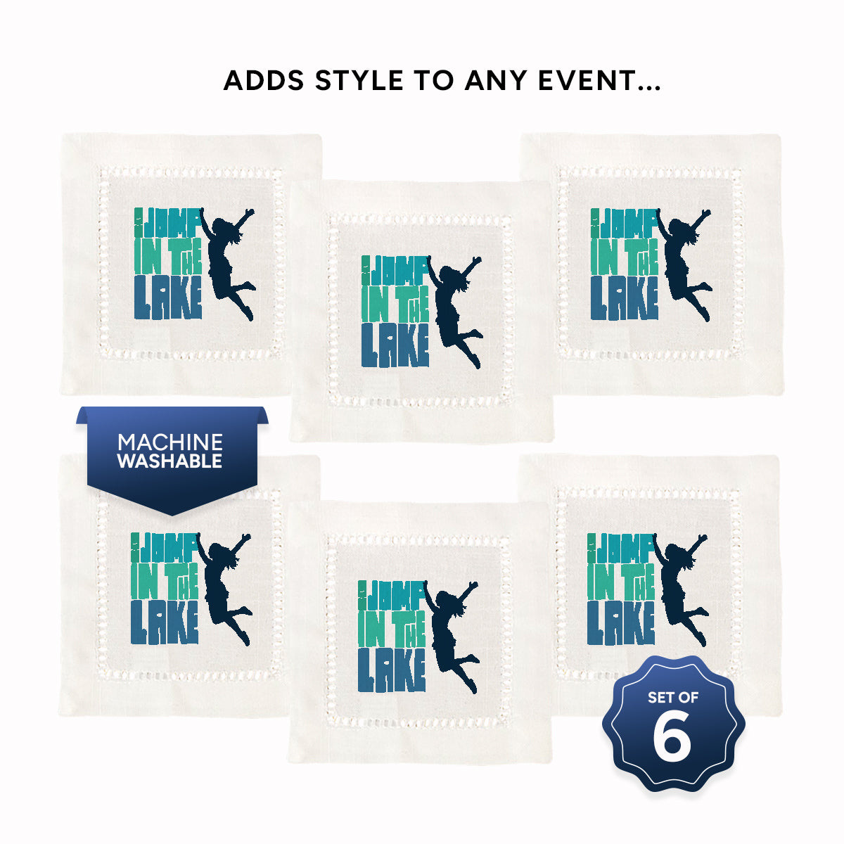 Go Jump Hemstitch Napkins