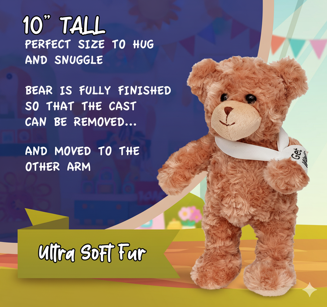 Jolitee get well teddy bear side view