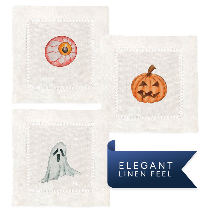 Halloween Hemstitch Napkins