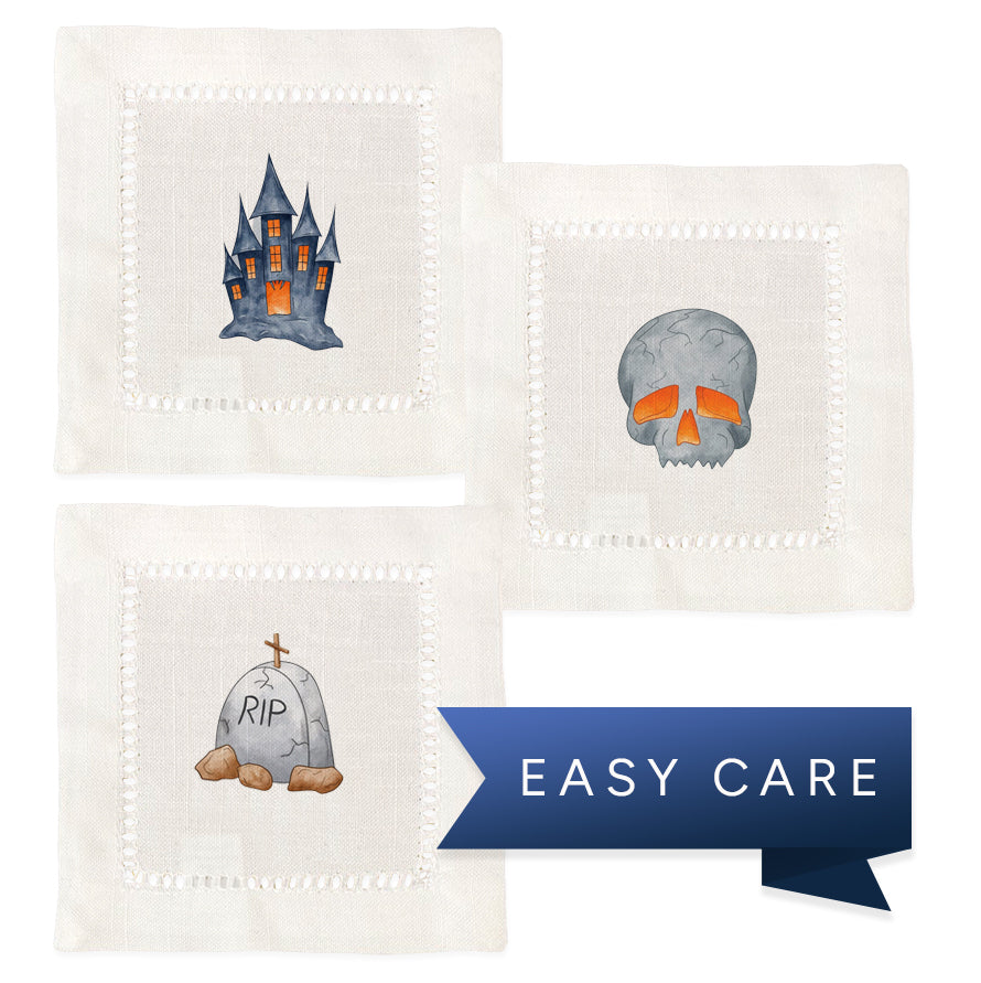 Halloween Hemstitch Napkins