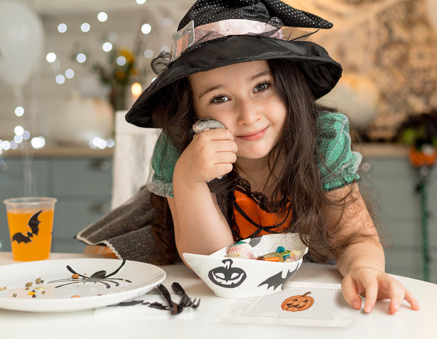 Halloween Hemstitch Napkins