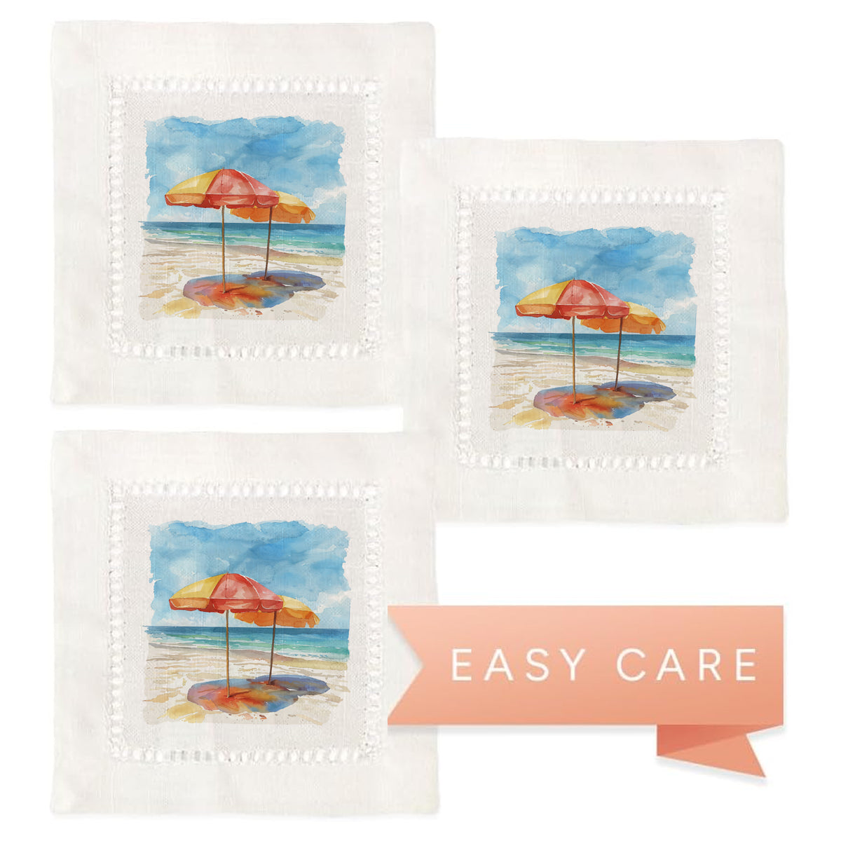 Hello Summer Hemstitch Napkins