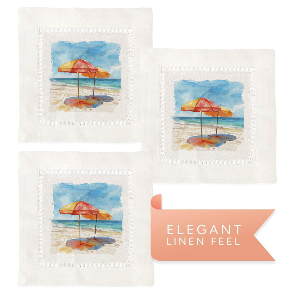 Hello Summer Hemstitch Napkins