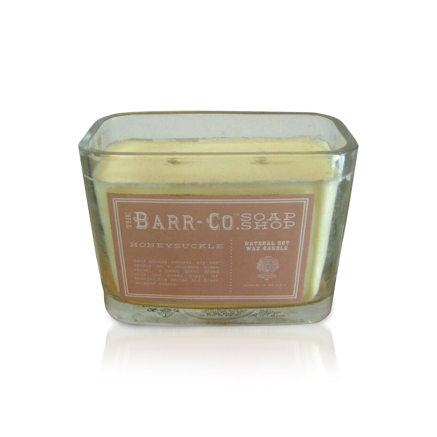 BARR-CO. NATURAL SOY & VEGETABLE WAX CANDLE HONEYSUCKLE 12.OZ. NEW