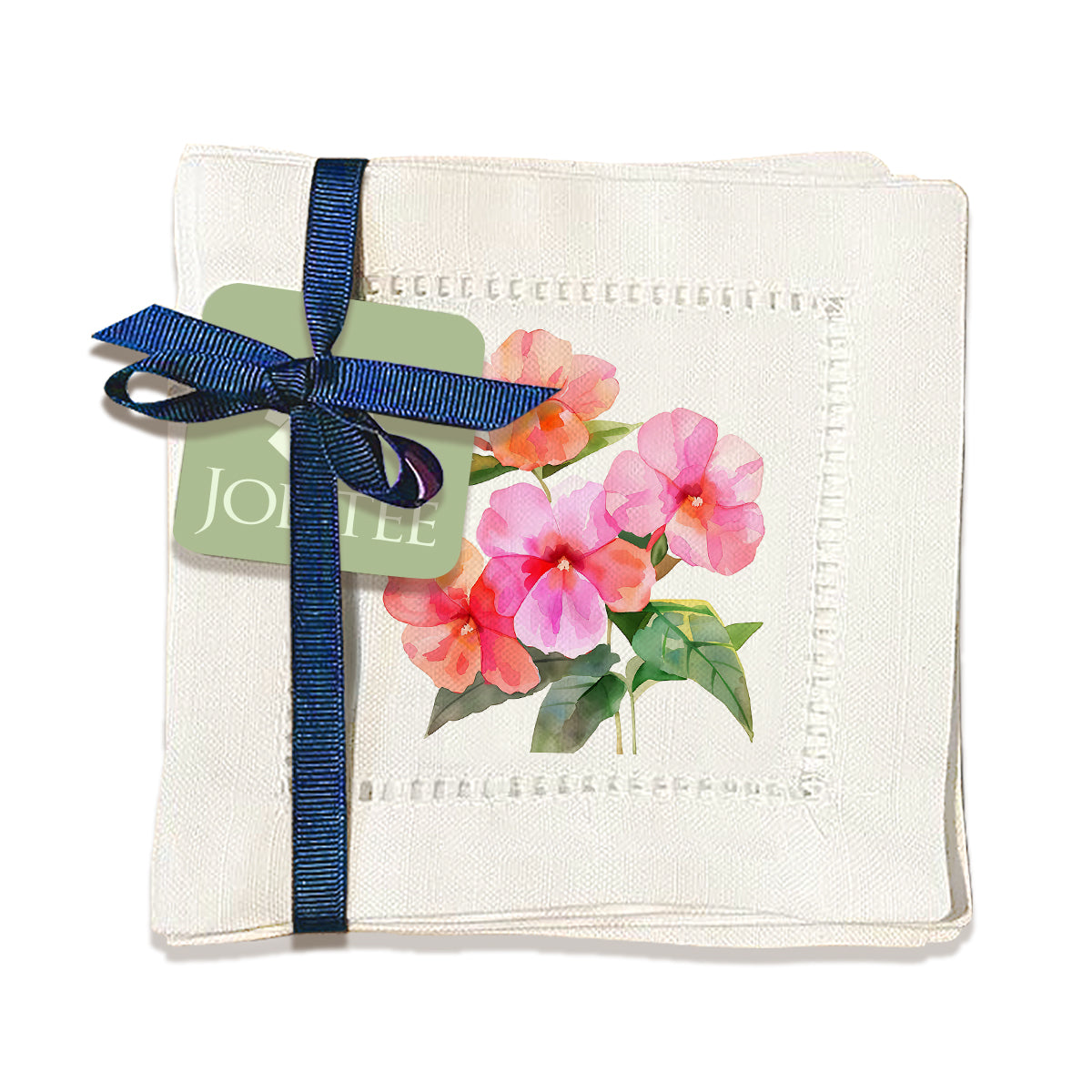 Impatiens Hemstitch Napkins
