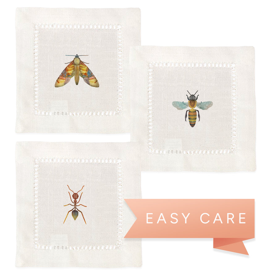 Insects Hemstitch Napkins