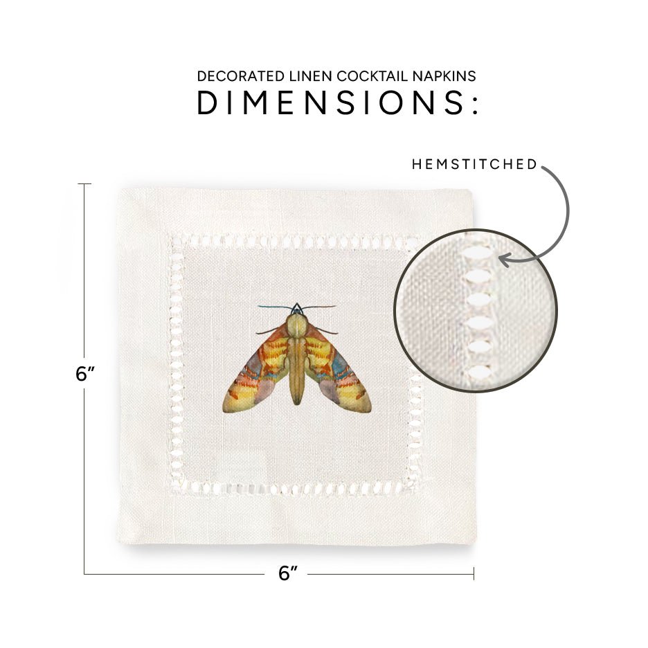 Insects Hemstitch Napkins