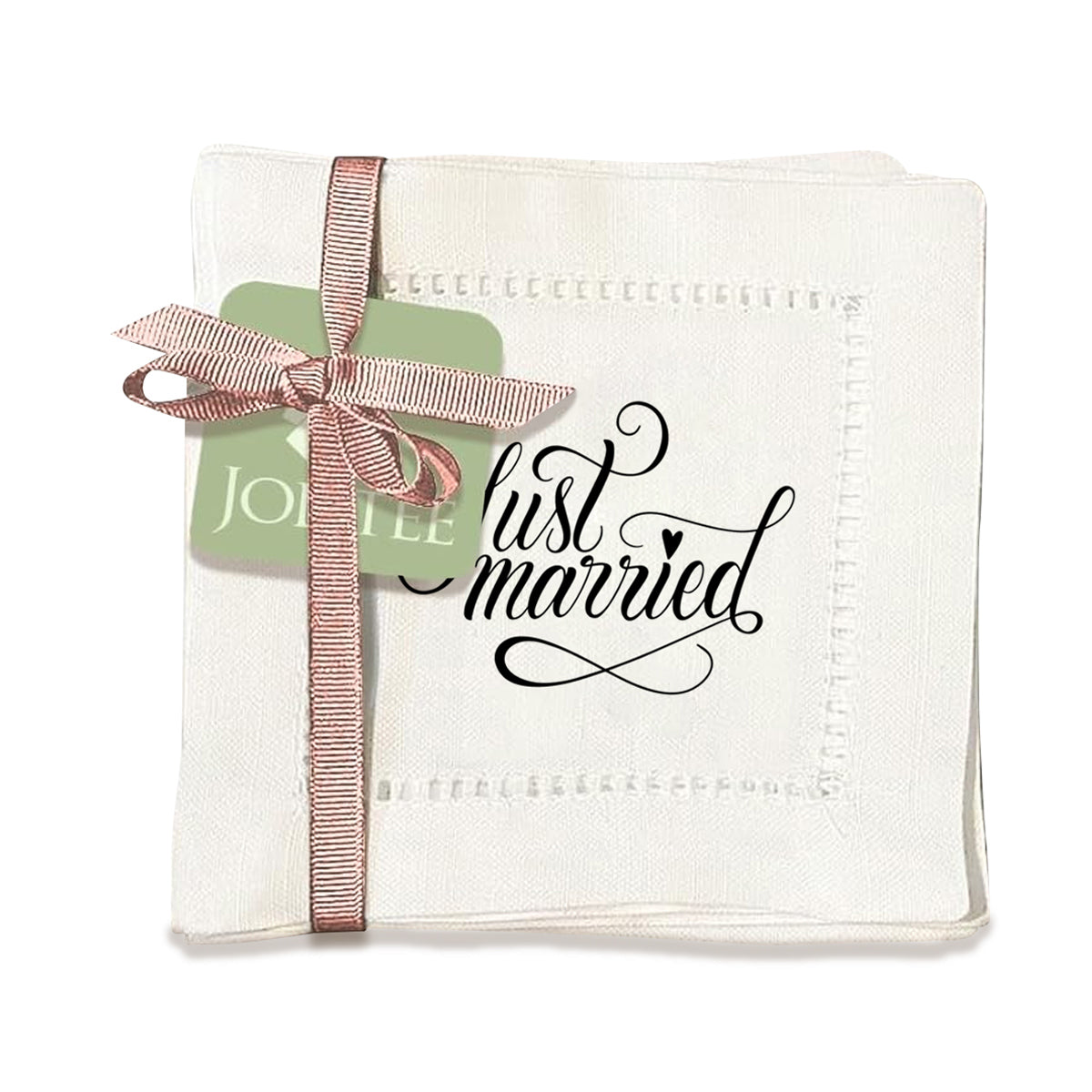 Just Married hemstitch Napkins