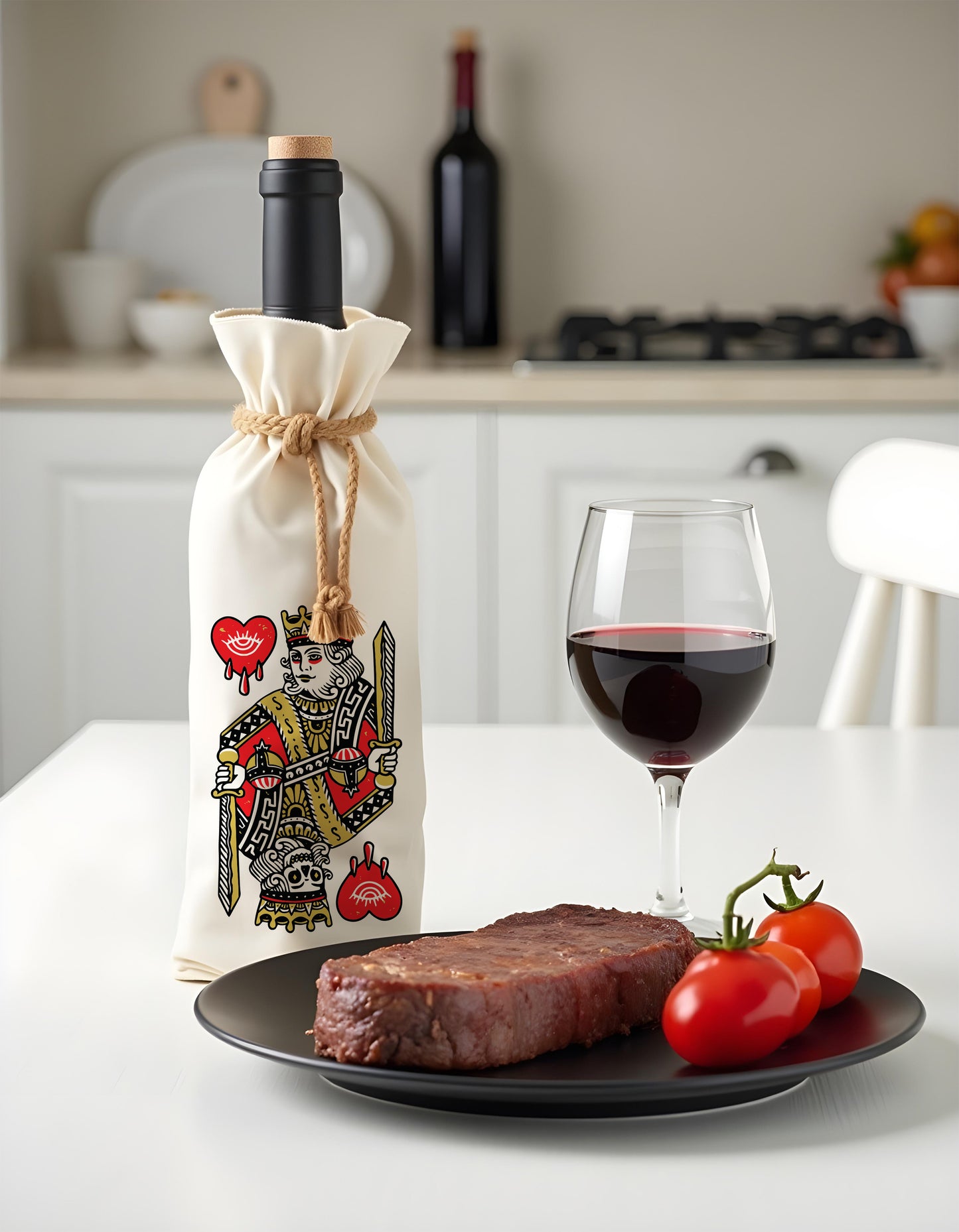 Bottle Bags - King Of Hearts