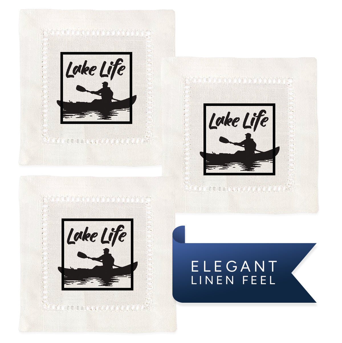 Lake Life Hemstitch Napkins